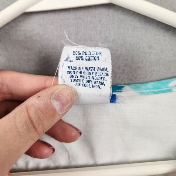 VTG  It’s a Charm House Dress Short Sleeve Button Muumuu Floral Size L - Picture 4 of 7